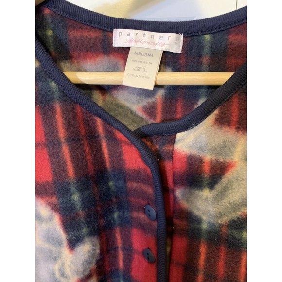 Partners Intimate Women's M Sleep Top Red Rabbit‎ Bear Button - Picture 2 of 6